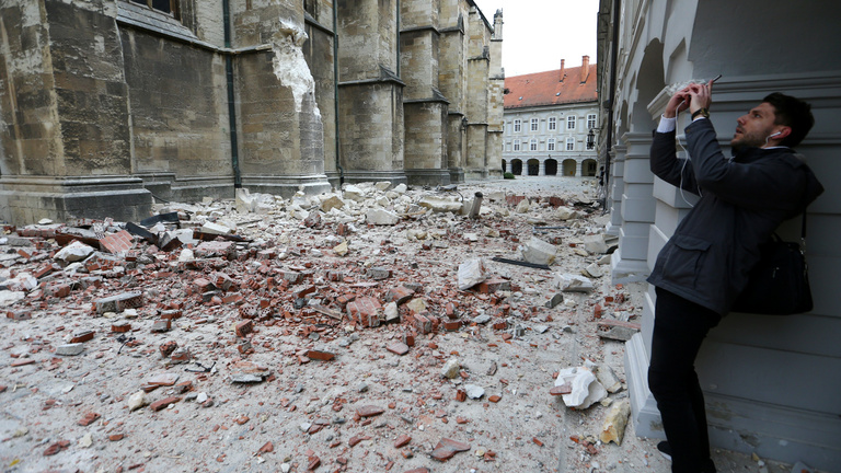 Két erős földrengés volt Zágrábban vasárnap