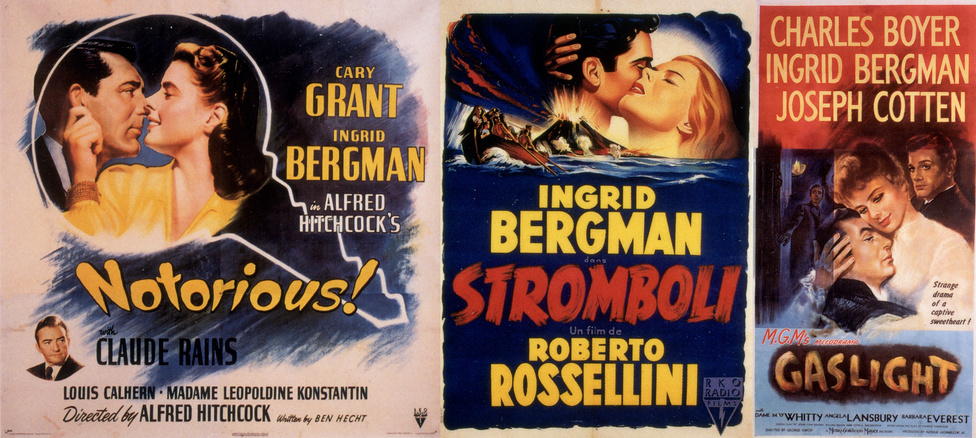 A negyvenes évek második felében Bergman mindenkit elbűvölt, nem csak a nézőket. Alfred Hitchcock egyik kedvenc színészének tartotta, és állítólag gyengéd érzéseket is táplált iránta. Vele forgatta a Forgószél című filmjét, melyben megjósolta az uránium katonai alkalmazását. A Stromboli forgatása közben a rendező, Roberto Rossellini és Bergman egymásba szerettek. A Gázláng című filmjéért Bergman megkapta első Oscar díját. 