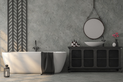 10 elképesztő fürdőszoba, amit betonnal borítottak: stílusosak és elegánsak