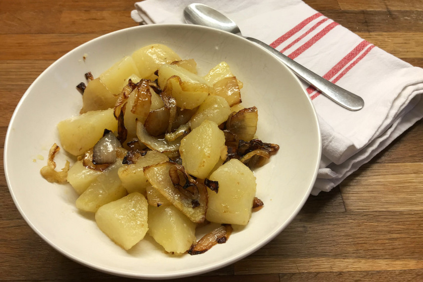 pirított hagymás krumpli recept