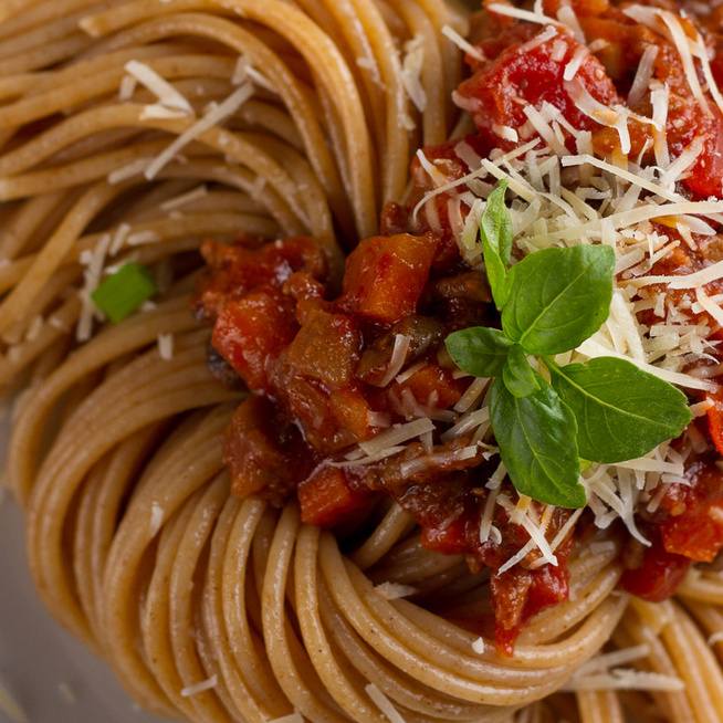 Isteni, zöldséges, vega bolognai spagetti: nem hiányzik belőle a hús