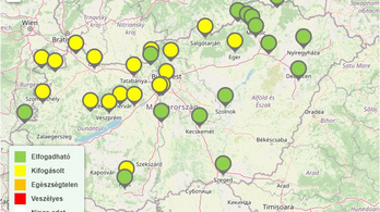 18 magyar városban túl magas a levegő ózontartalma