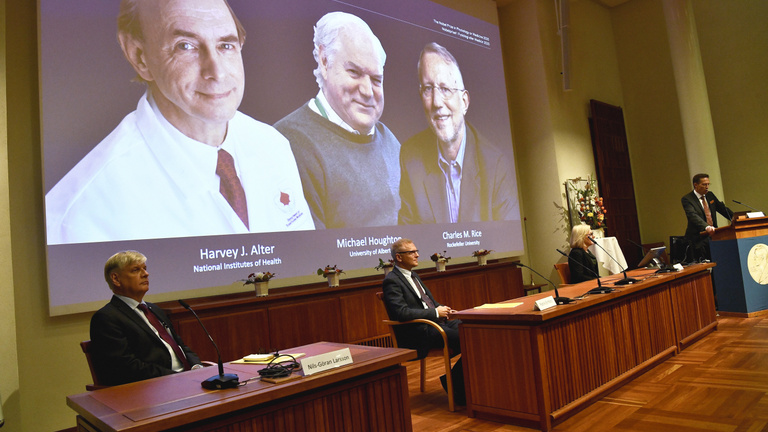 Orvosi Nobel-díjat kaptak a hepatitis C-vírus felfedezői