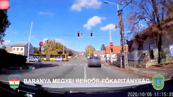 Bedrogozott autóst üldöztek a rendőrök Pécsen