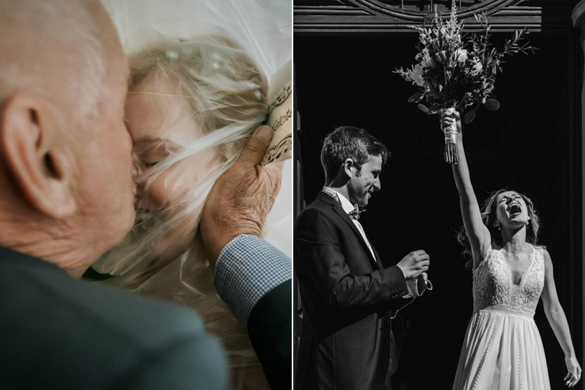 Szokatlan esküvői képek 2020-ból: a koronavírus mindent elsöpört a régi romantikából
