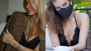 Palvin Barbara a maszkviselést, Mádai Vivien kedvenc melltartóját reklámozza dekoltáltan