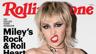 Miley Cyrus félmeztelenül pózolt a Rolling Stone címlapján