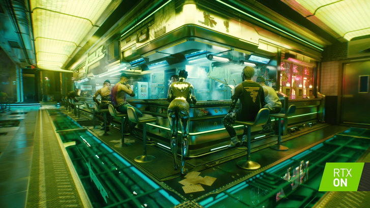 A Cyberpunk 2077 elképesztő tükröződéseffekteket ígér a ray tracinget használó videókártyákkal. (Forrrás: Nvidia)