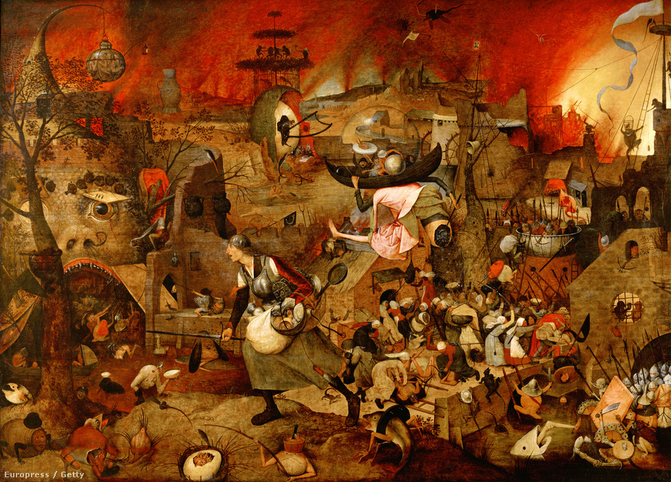Dulle Griet olajfestménye az apokalipszisről, 1555-ből.