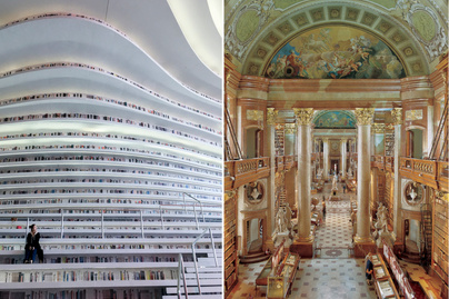 A világ legelképesztőbb könyvtárai: akár egy űrbéli építmény, olyan a kínai Tiencsinben található