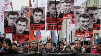 Ezrek tüntettek Moszkvában Borisz Nyemcov meggyilkolásának évfordulóján