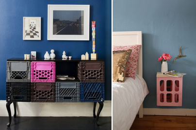 Így lesz menő bútor pár egyszerű műanyag ládából: modern, színes, látványos ötletek, saját kezűleg