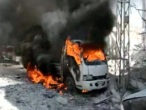Légitámadás ért egy damaszkuszi benzinkutat