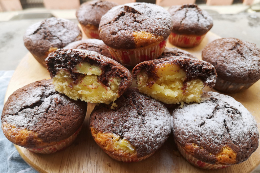 kétszínű muffin recept