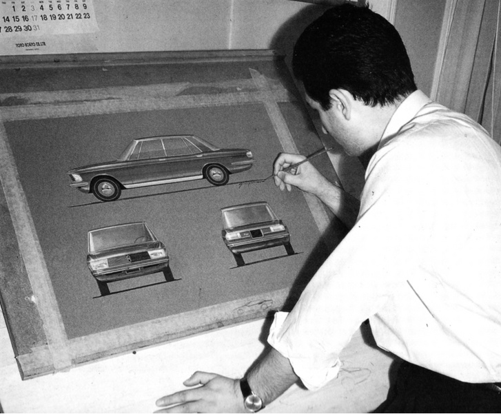 Giorgetto Giugiaro Mazda Familiát rajzol, vagy ez már az 1966-os Luce egy korai vázlata?