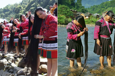 A kínai faluban minden nőnek méteres haja van: a lehető leghosszabbra növesztik a hosszú életért