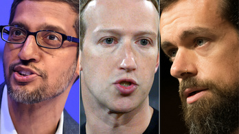 Kongresszusi össztűz zúdult a Google, a Facebook és a Twitter vezetőire