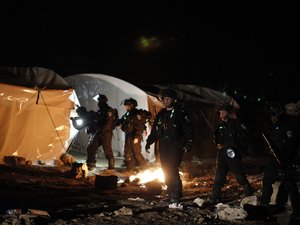 Izrael felszámolta a palesztin sátortábort