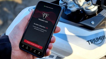 A Triumph applikációja azonnal hívja a mentőt, ha elesel a motoroddal
