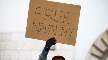 „Free Navalny” feliratot fújt a külügyminisztérium elé Szél, Fekete-Győr és Hadházy