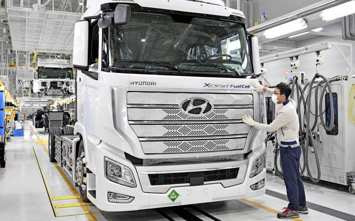 A Hyundai üzemanyagcellás kamionja 400 km-t tesz meg 34 kg hidrogén felhasználásával