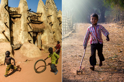 Így játszanak a világ legszegényebb országaiban a gyerekek: van, ahol egy használt gumikerék jelenti a boldogságot