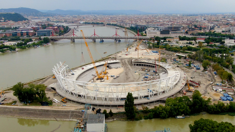 Így áll a Nemzeti Atlétikai Stadion építése