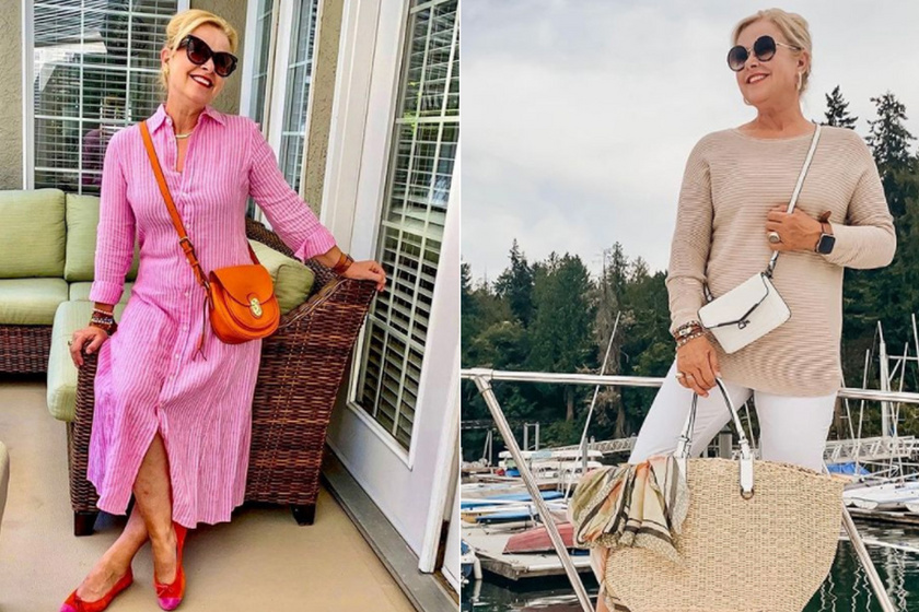 így is lehet öltözködni 55 év felett: a blogger egyszerű, de nőies szettjeivel mindenkit inspirál