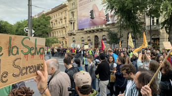 Két év után rendeztek újra klímasztrájkot Budapesten