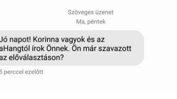 Hamis SMS-eket küldtek ki az ellenzéki előválasztás szervezői nevében