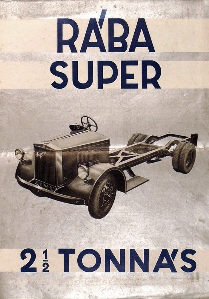 1936-ra fejlesztették ki a Rába Super 2,5 tonnás, majd a Rába Speciál 3,5 tonnás tehergépkocsi-alvázat, amelyre ugyanezen a néven gyorsteherautót és autóbuszokat is gyártottak. Ezeknek a teherkocsiknak és buszoknak már ötfokozatú sebességváltója és hazánkban először hegesztett acél alváza volt. Ebből a sikeres alvázkonstrukcióból 1951-ig 2500 darab készült A korabeli Rába prospektuson a 2,5 tonnás Super alvázat hirdetik