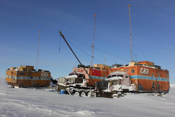 Alaposan megviselt Harkovcsankák valahol az Antarktiszon