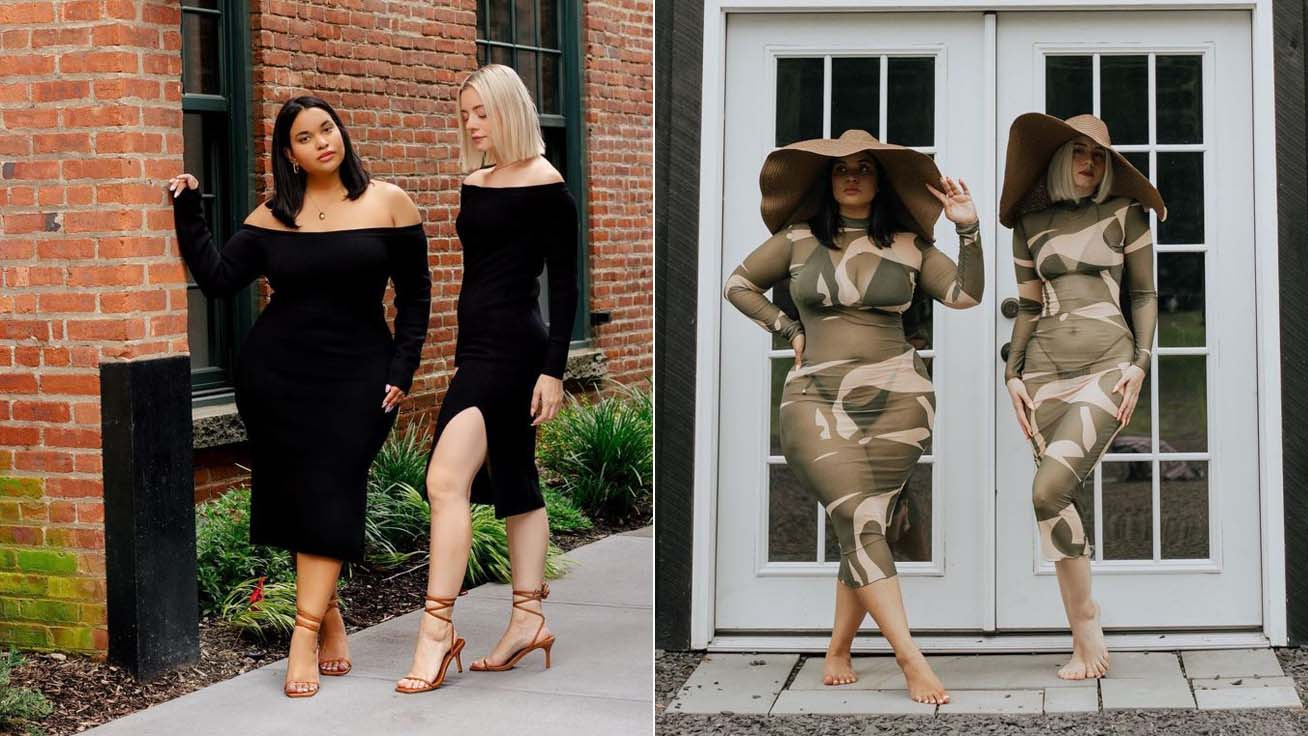 Hogy mutat ugyanaz a ruha egy molett és egy vékony barátnőn? Képeken mutatja be Denise és Maria