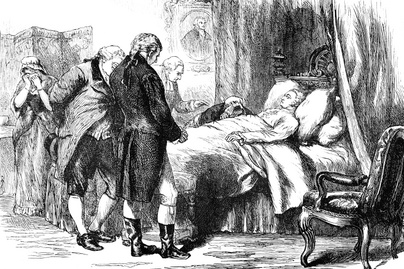 George Washington halálos ágya körül különös dolgok történtek: orvosai bizarr módszerekkel próbálták életben tartani