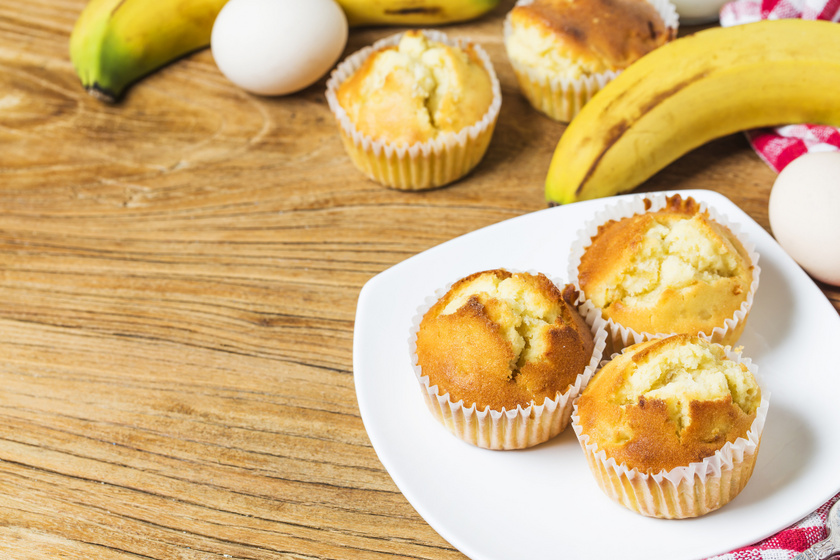 Pihe-puha muffin banános tésztából: a gyümölcstől lesz nagyon szaftos