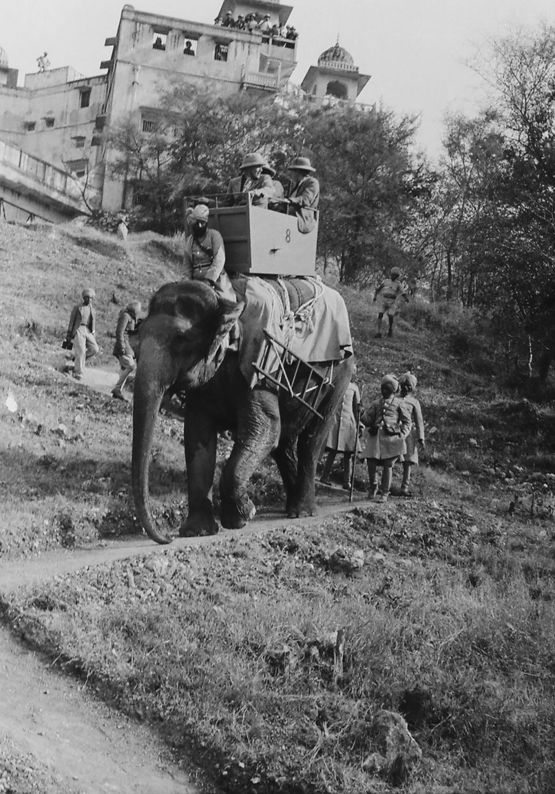Tigrisvadászat elefántháton. India, Jaipur, Madharpur. 1938. január 11. 