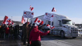 Kanadai kamionosok lettek a kötelező oltás elleni tiltakozás hősei