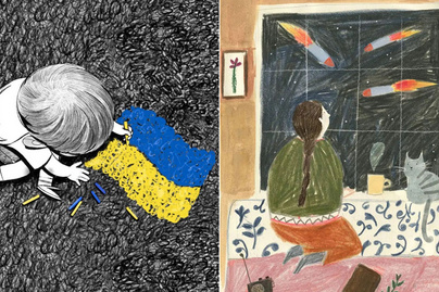 Szívszorító rajzokkal támogatják a művészek az ukránokat - Elgondolkodtató, megrázó képekkel reagáltak a háborúra