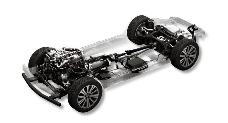 Szintén hathengeres a dízelmotor, de a lökettérfogata 3,3 liter. Hozzá is jár a kisegítő hibridrendszer