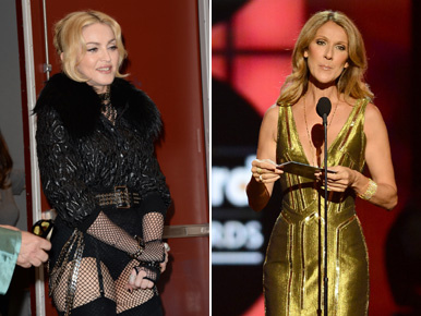 Madonna harisnyatartóban, Celine Dion extradekoltázzsal parédézott 