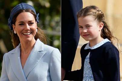Katalin hercegné és Charlotte összeöltöztek húsvétkor: kékben tündököltek mindketten