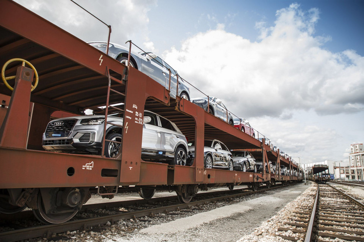A vasúti szállítást a győri Audi-gyár is használja