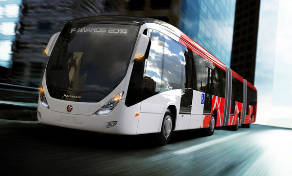 Brazil gyártású, duplacsuklós Marcopolo Viale BRT