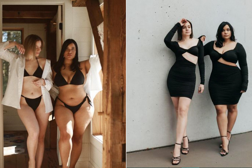 Hogy néz ki ugyanaz a bikini egy vékony és egy molett nőn? A két barátnő megmutatta, a nőiesség nem súly kérdése