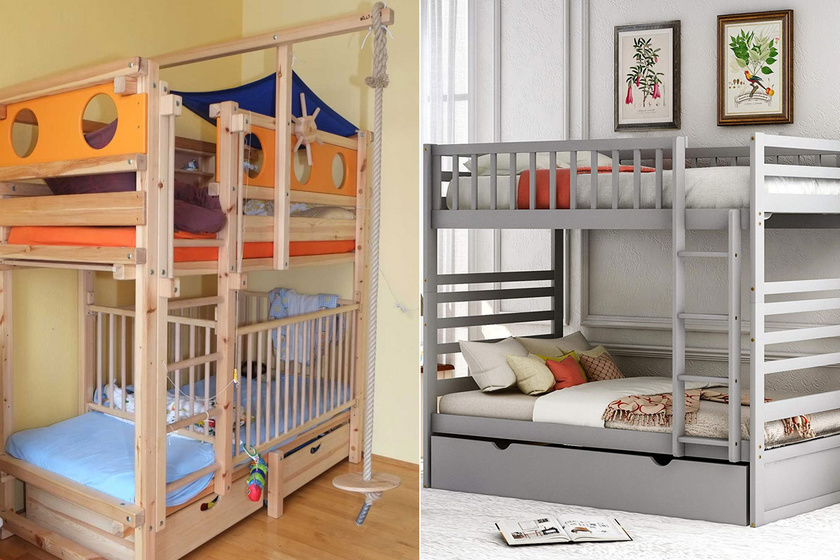 8 praktikus és jópofa emeletes ágy kicsi gyerekszobába - Egész piciknek is