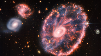 Lefotózta a Szekérkerék-galaxist a James Webb űrteleszkóp