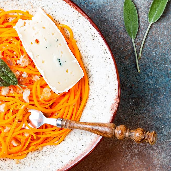 Őszi, krémes, sütőtökös spagetti: sajttal megbolondítva az igazi