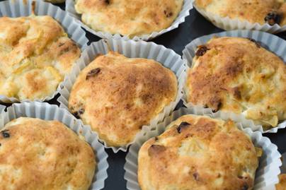 Pihe-puha almás, túrós muffin: egy adag soha nem elég