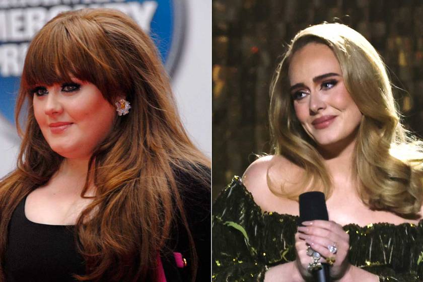 Adele arany estélyiben ragyogott: dögös és karcsú fogyása óta