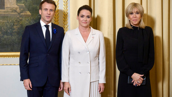 A francia elnökkel találkozott Novák Katalin